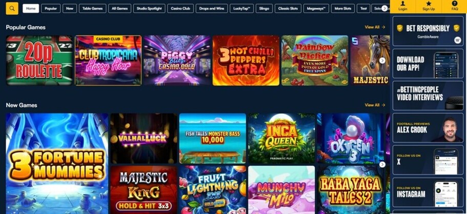 Starsports Casino Ireland Homepage pc