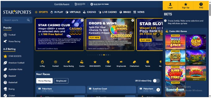 Starsports Ireland Registration Step1