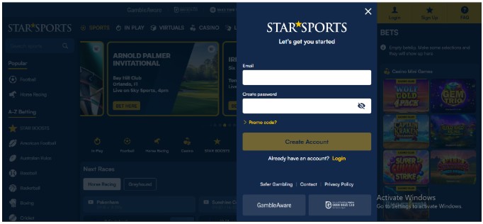 Starsports Ireland Registration Step2