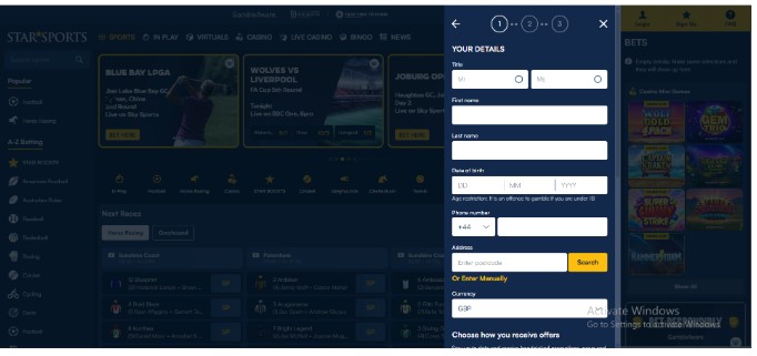 Starsports Ireland Registration Step3