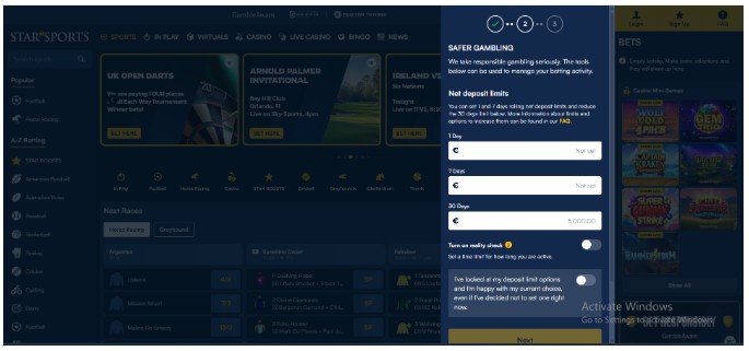 Starsports Ireland Registration Step4
