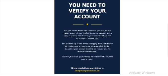 Starsports Ireland Registration Step5