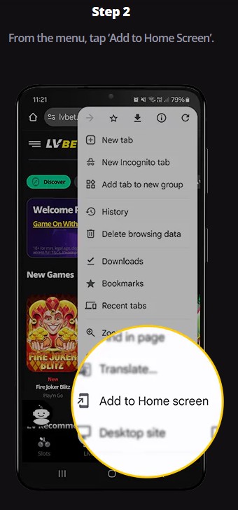 Step2 android LVBet