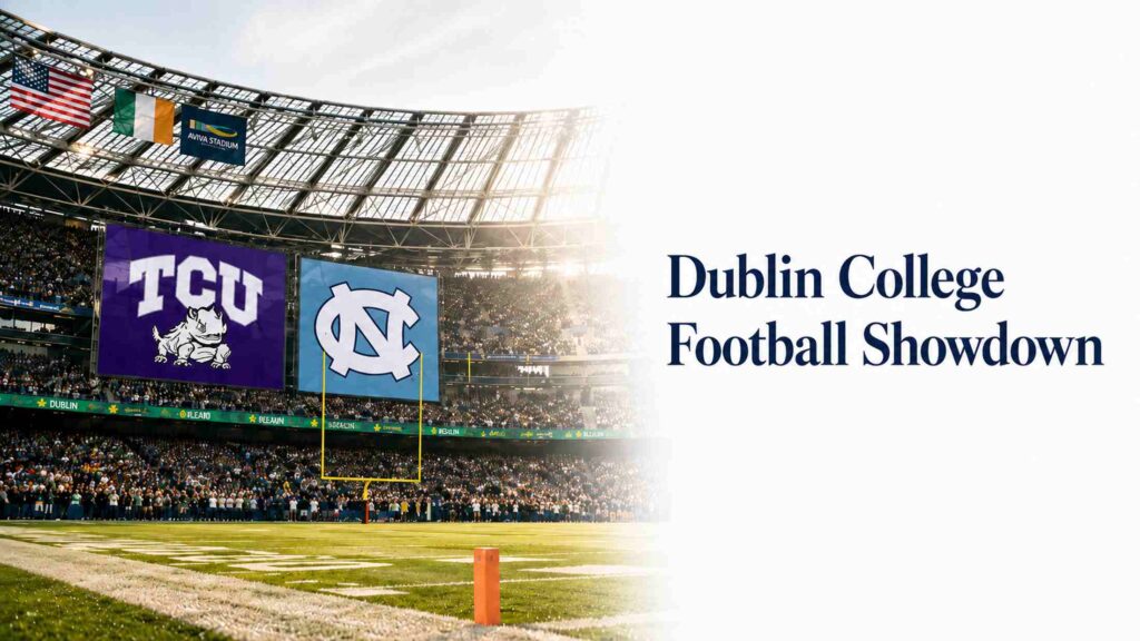 TCU and North Carolina inside Dublin’s Aviva Stadium
