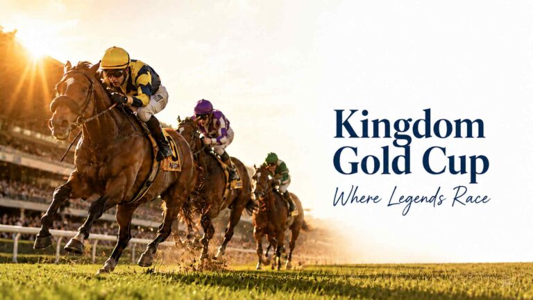Kingdom Gold Cup, horse racing at sunset