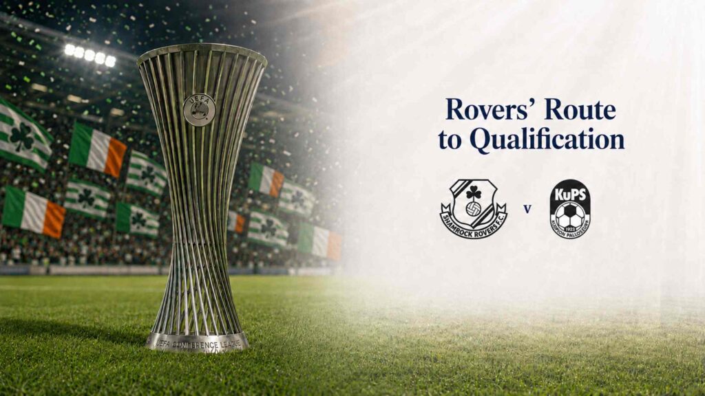 Shamrock Rovers and the UEFA Conference League trophy