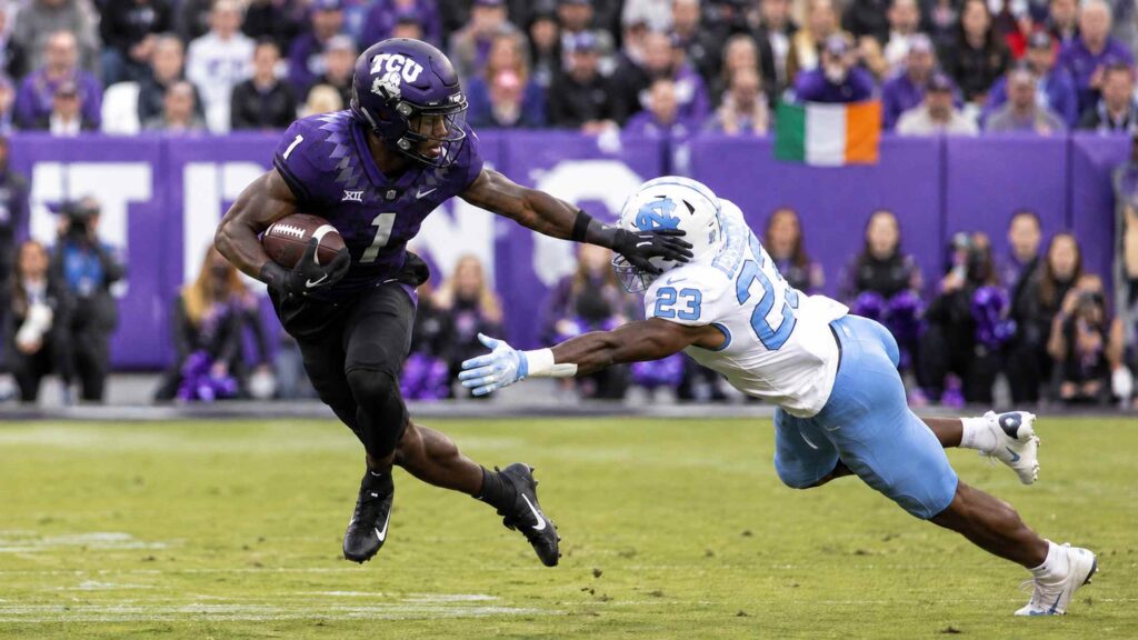 TCU and North Carolina players