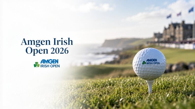 Amgen Irish Open 2026 golf ball on a tee
