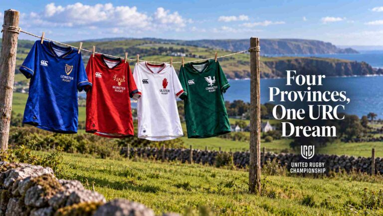 Four Irish provincial Leinster, Munster, Ulster and Connacht in the URC.