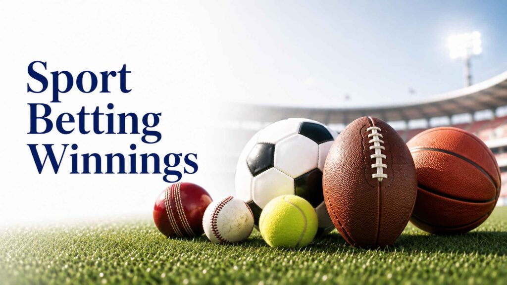 Sport betting winnings with football, basketball, tennis