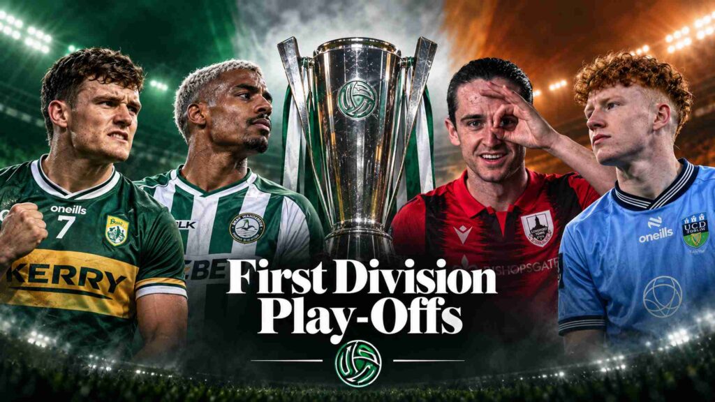 First Division Play-Offs Kerry, Bray Wanderers, Longford Town and UCD - 2026